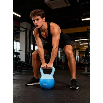 Kettlebell Závaží Činka pro Cvičení Fitness Fialová 10 kg DrFit