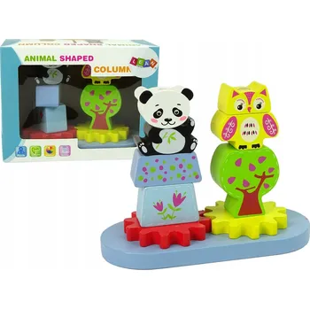 Dřevěná hračka Dřevěná Zvířátka Třídička Sova Panda Ozubená Kola