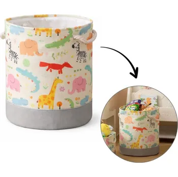 Úložný box KOŠ NA HRAČKY OBLEČENÍ PROSTORNÝ ORGANIZÉR NA KOSTKY DĚTSKÝ POKOJ VELKÝ