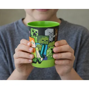 Storline Plastový kelímek MINECRAFT velký zelený 430 ml