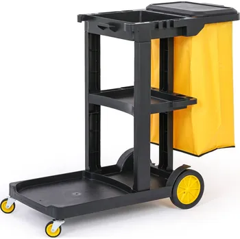 Drogerie B2B Partner Profesionální úklidový vozík s pytlem a víkem, 1120 × 470 × 990 mm