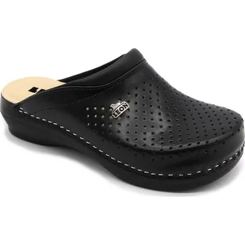 Dámská zdravotní obuv Leon PU100 Dámská zdravotní kožená obuv uzavřená - černá Velikost: 36