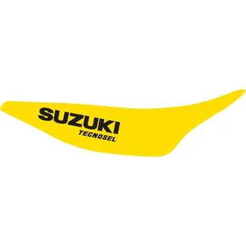 Moto sedlo TECNOSEL (BLACKBIRD) potah sedla SUZUKI RM 125/250 91-95, REPLICA TEAM SUZUKI 93 LOGO SUZUKI barva žlutá (TECNOSEL (BLACKBIRD) potah sedla SUZUKI RM 125/250 91-95, REPLICA TEAM SUZUKI 93 LOGO SUZUKI barva žlutá)