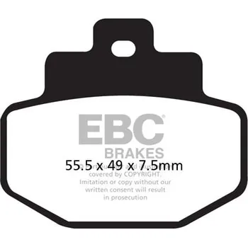 Brzdová destička Brzdové destičky EBC SFAC321 PIAGGIO/VESPA GTS 300 2008-2021