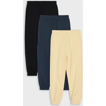 Sinsay - Oversize kalhoty z pleteniny Pique a French Terry 3-pack - námořnická modrá - 296IG-59X - 296IG-59X-122