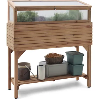 Truhlík 726622 - Tchibo - Vyvýšený truhlík s pařeništěm - barva: hnědá