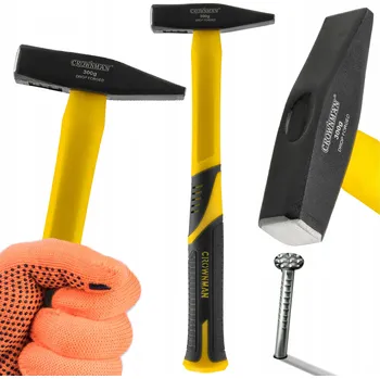 Kladivo Kladivo zámečnické 300g, praktické 0,3kg, z uhlíkové oceli, ergonomická rukojeť
