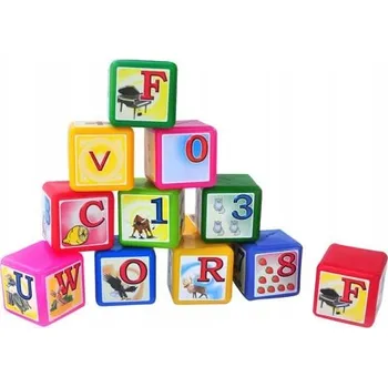 ostatní stavebnice STAVEBNICE VZDĚLÁVACÍ PÍSMENA ČÍSLA 12 DÍLKŮ