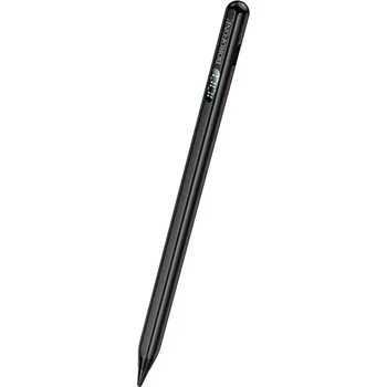 Borofone - univerzální aktivní kapacitní stylus (BG100) - s digitálním displejem, 130mAh, hliníková slitina - černý