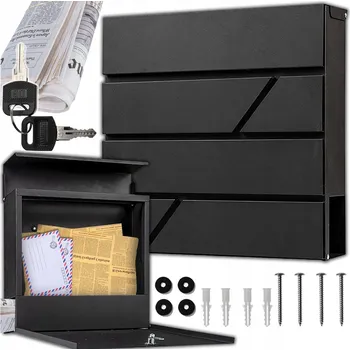 Poštovní schránka Poštovní schránka s novinami Gotel, černá