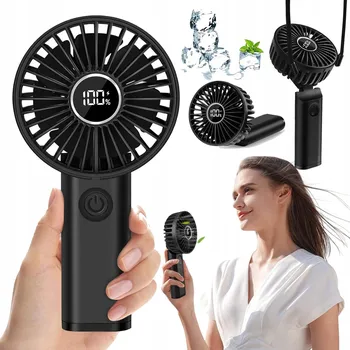 Domácí ventilátor MINI VENTILÁTOR SE 6 RYCHLOSTMI, BATERIÍ 3600MAH A SKLÁDACÍM DESIGNEM