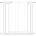 PawHut Schodišťová branka, Bezpečnostní branka bez vrtání, s automatickým zavíráním pro děti, Kuchyň, Schody, 76-82 x 76 cm, Bílá