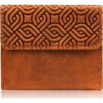 Peněženka Dámská kožená peněženka vintage oranžová malá s RFID Paolo Peruzzi T-11