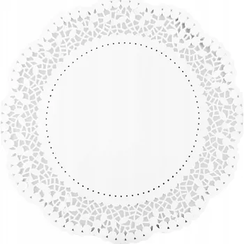 Papírový ubrousek Dekorativní ubrousky Kajm 36-KJ kulaté bílé 36 cm, 12 ks