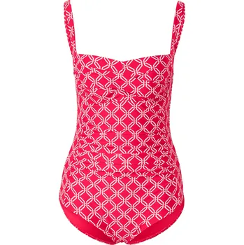 Dámské plavky 726057 - Tchibo - Tvarující plavky - pro ženy - vel. 42 - barva: červená/s potiskem