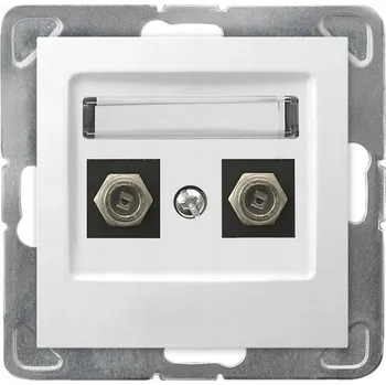 Elektrická zásuvka Anténní zásuvka nástěnná Ospel bílá