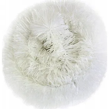 Vánoční dekorace Vánoční bílý řetěz na stromeček 2m ozdoba z metalizované fólie