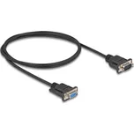 Delock sériový kabel [1x D-SUB zástrčka 9pólová - 1x D-SUB zásuvka 9pólová], 1 m, černá