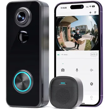 IP kamera BEZDRÁTOVÝ WIFI ZVONEK S KAMEROU PRO DVEŘE, NOČNÍ VIDĚNÍ A DETEKCÍ POHYBU