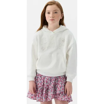 Dívčí mikina GAP Dívčí Dětská mikina s logem Gap Bílá 116/122 (2250829)