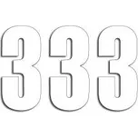 STARTOVACÍ ČÍSLA PRO KOSY 13CM X 7CM ROVNÁ, BÍLÁ BARVA Č.3 (3KS)