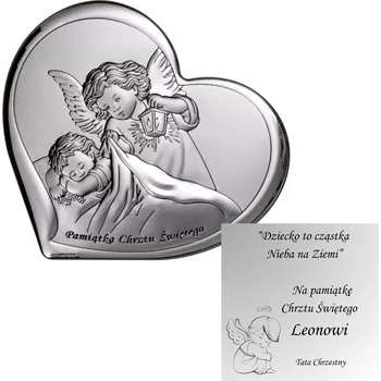 Obraz Obrázek Beltrami Dárek Ke Křtinám Svatého Anděl strážný stříbrný 8x7,3 cm