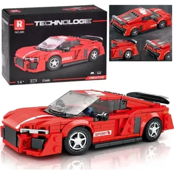 ostatní stavebnice Technická stavebnice Sportovní auto coupe, červené 373ks