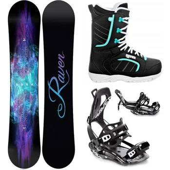 Zimní sport Raven Aura snowboard + Raven Fastec FT360 black vázání + Raven Diva black/mint boty 140 cm + XL (EU 43-46) + DÁREK + Doprava ZDARMA