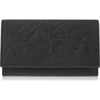 Peněženka Paolo Peruzzi dámská peněženka z pravé kůže černá
