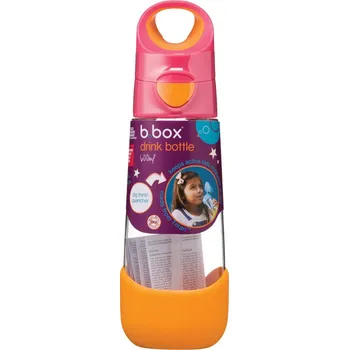 Láhev Lahev Na Pití pro dítě láhev na vodu s tritanovým brčkem 600 ml Strawbery Shake