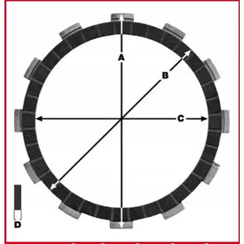 Spojková sada KOTOUČE SPOJKY HONDA RVF 750 94-97 XL 1000 V 03-10 CB 1100 13-16 EBS 1257
