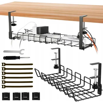 Bezpečnostní kamera Organizér na kabely, krytka P246, černá ocel, 40x13x7 cm
