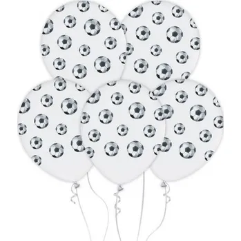 Balónek Latexové balonky s potiskem fotbalových míčů 30 cm/12", 6 ks