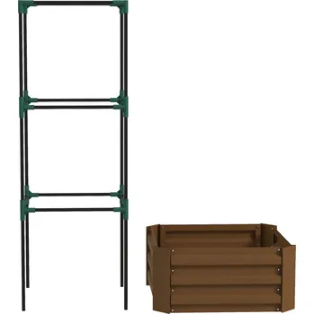 Vyvýšený záhon Vyvýšený záhon 61 x 61 x 140 cm | hnědý