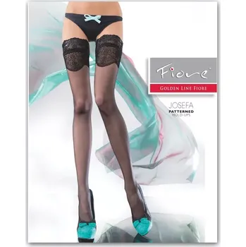 Dámské punčochy Samodržící punčochy Josefa 20 DEN - 5 (XL) / černá