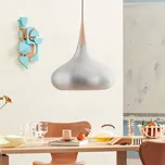 FRITZ HANSEN Orient P3 závěsný hliník/dub Ø 50 cm kartáčovaný hliník, dub 1 x 100 W - Doprava zdarma