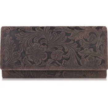 Peněženka Dámská kožená peněženka s květinovým vintage vzorem RFID Paolo Peruzzi T-25-BR