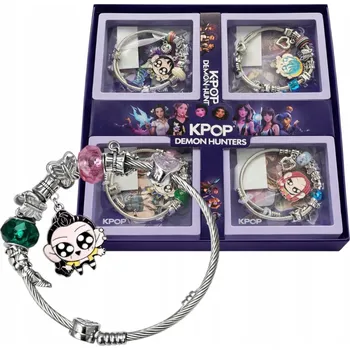 Náramek Stylový NÁRAMEK K-pop LOVCI DÉMONŮ S přívěsky - Sada