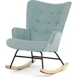 Houpací křeslo FABIAN — látka, modrá