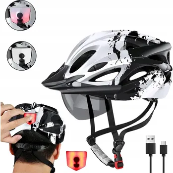 Cyklistická přilba CYKLISTICKÁ PŘILBA NA KOLO PÁNSKÁ DÁMSKÁ MTB NASTAVITELNÁ POHODLNÁ 57-62 SVĚTLO RAPID