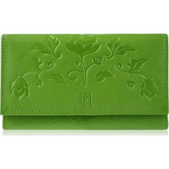 Peněženka Paolo Peruzzi peněženka z pravé kůže zelená - dámská