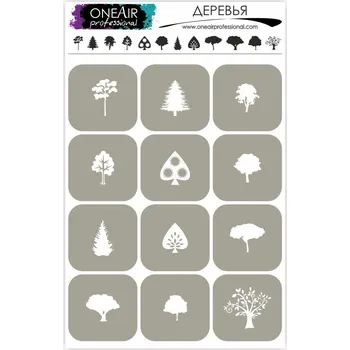 Šablona pro airbrush OneAir - Stromy