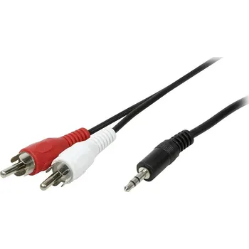 Audio kabel LogiLink CA1042 jack / cinch audio kabel 1.50 m černá (matná)