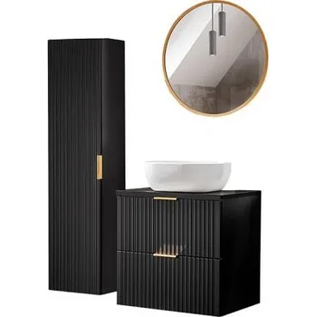 Koupelnový nábytek Koupelnová sestava s umyvadlem ADEL BLACK MOON 60cm