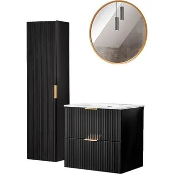 Koupelnový nábytek Koupelnová sestava se zapuštěným umyvadlem ADEL BLACK SKY 60cm