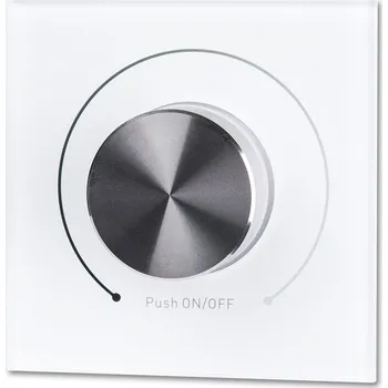 LED páska McLED ML-910.704.22.0 RF otočný nástěnný ovladač – řízení jasu, 1 zóna, AC napájení