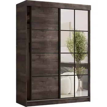 Šatní skříň Skříň Tanger se zrcadlem 167 jasan tmavý