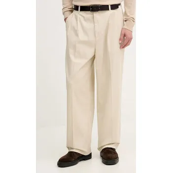 Dámské kalhoty Bavlněné kalhoty United Colors of Benetton 4XVTUF05U béžová 80X, vel. 46