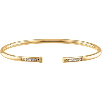 Náramek Tommy Hilfiger Pozlacený pevný náramek s krystaly TH2780251 + 2 měsíce na vrácení zboží