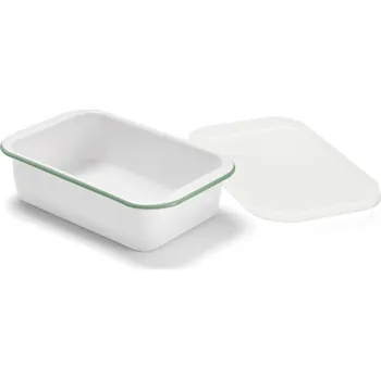 Forma na pečení 704551 - Tchibo - Smaltovaná zapékací forma s víkem - barva: bílá